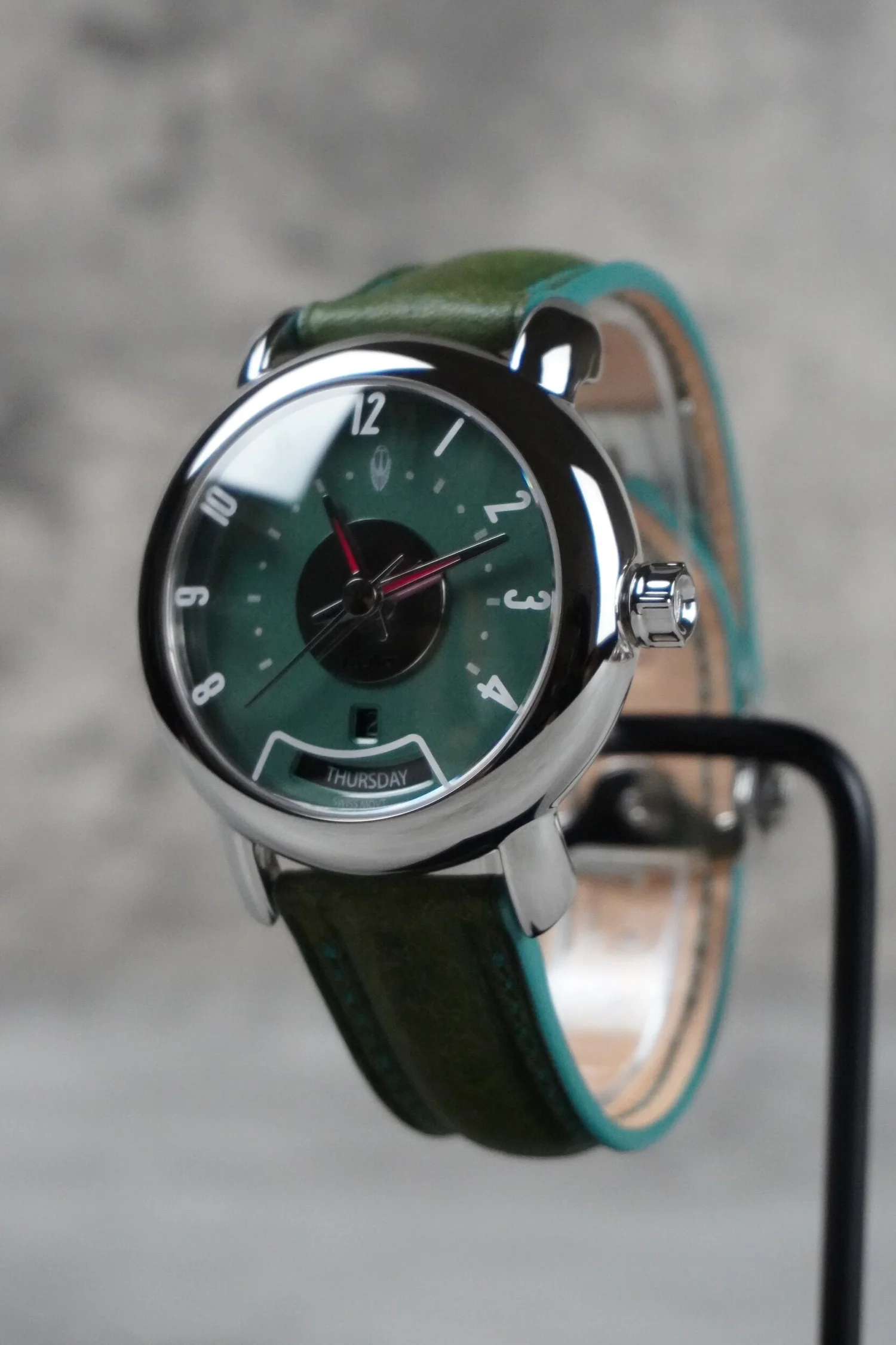 Emerald Green Badalassi Carlo - Pueblo Leather Strap w/ Dark Teal