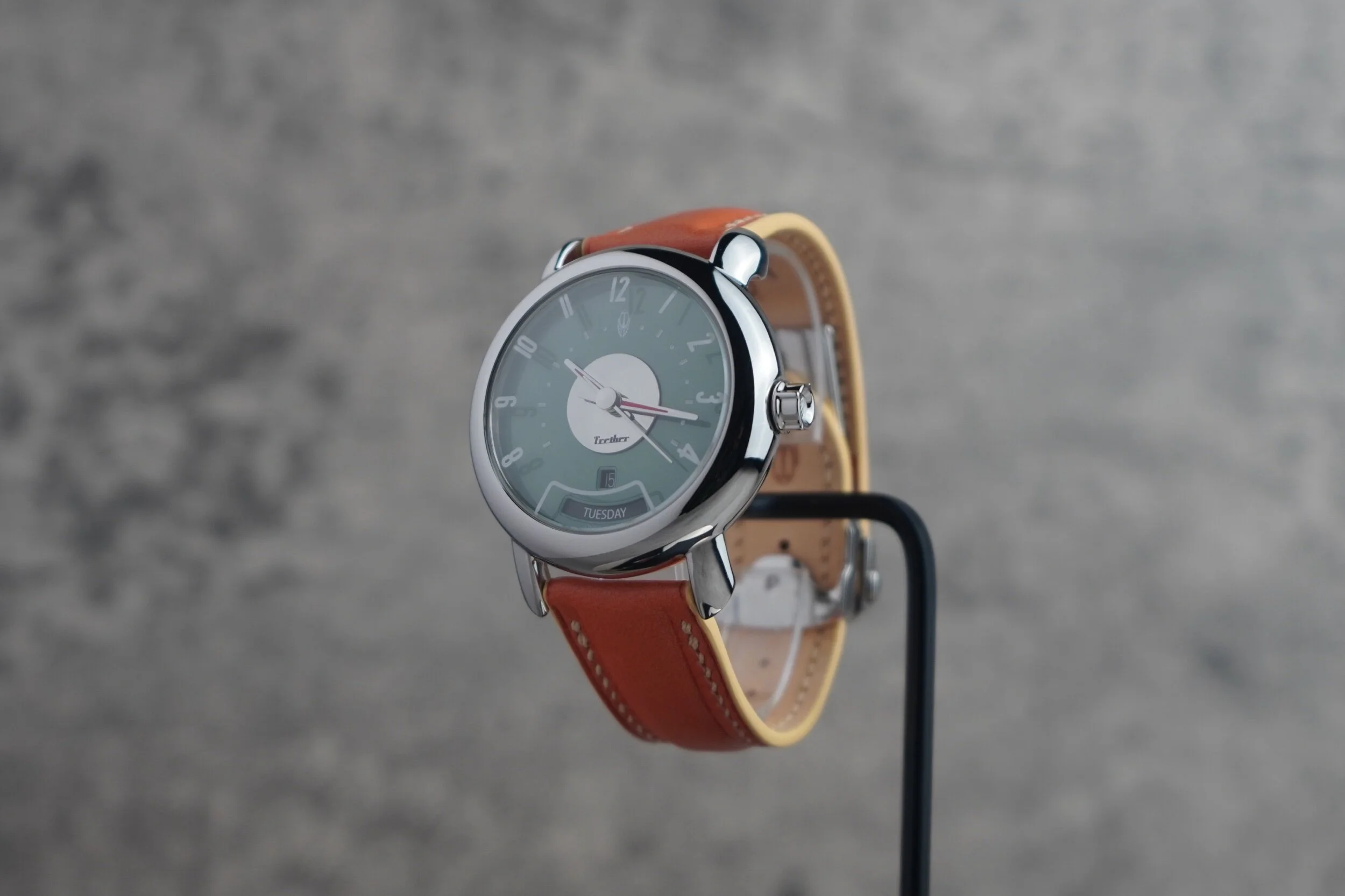 Coral Gaucho Matte Strap w/ Cream Accents — Treiber Timepieces