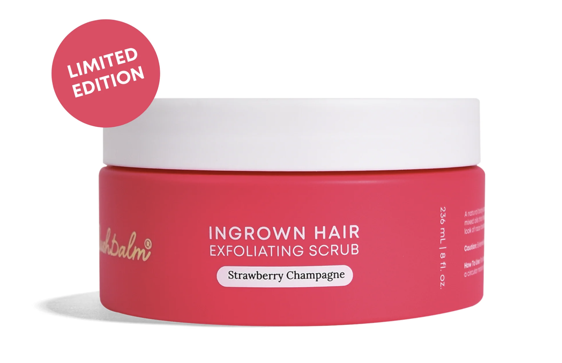BushBalm Ingrown Hair Exfoliating Body Scrub - Strawberry Champagne