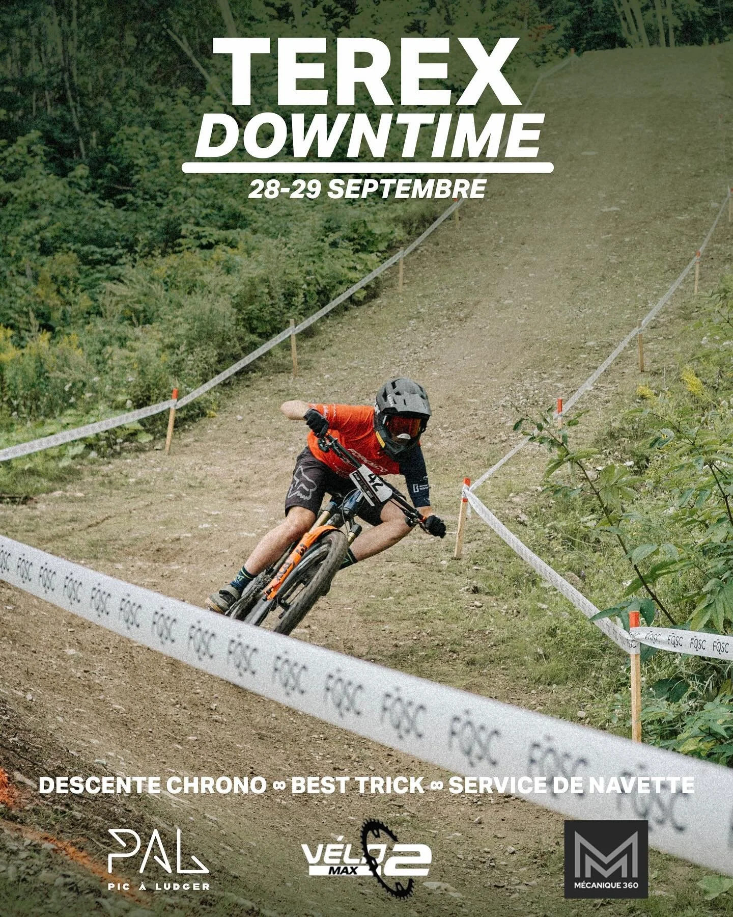 Nous sommes heureux de vous annoncer le retour du TEREX DOWNTIME en collaboration avec le @club_velo2max . Peu importe votre niveau, vous &ecirc;tes invit&eacute;s &agrave; participer.

La descente chronom&eacute;tr&eacute;e sera divis&eacute;e en tr