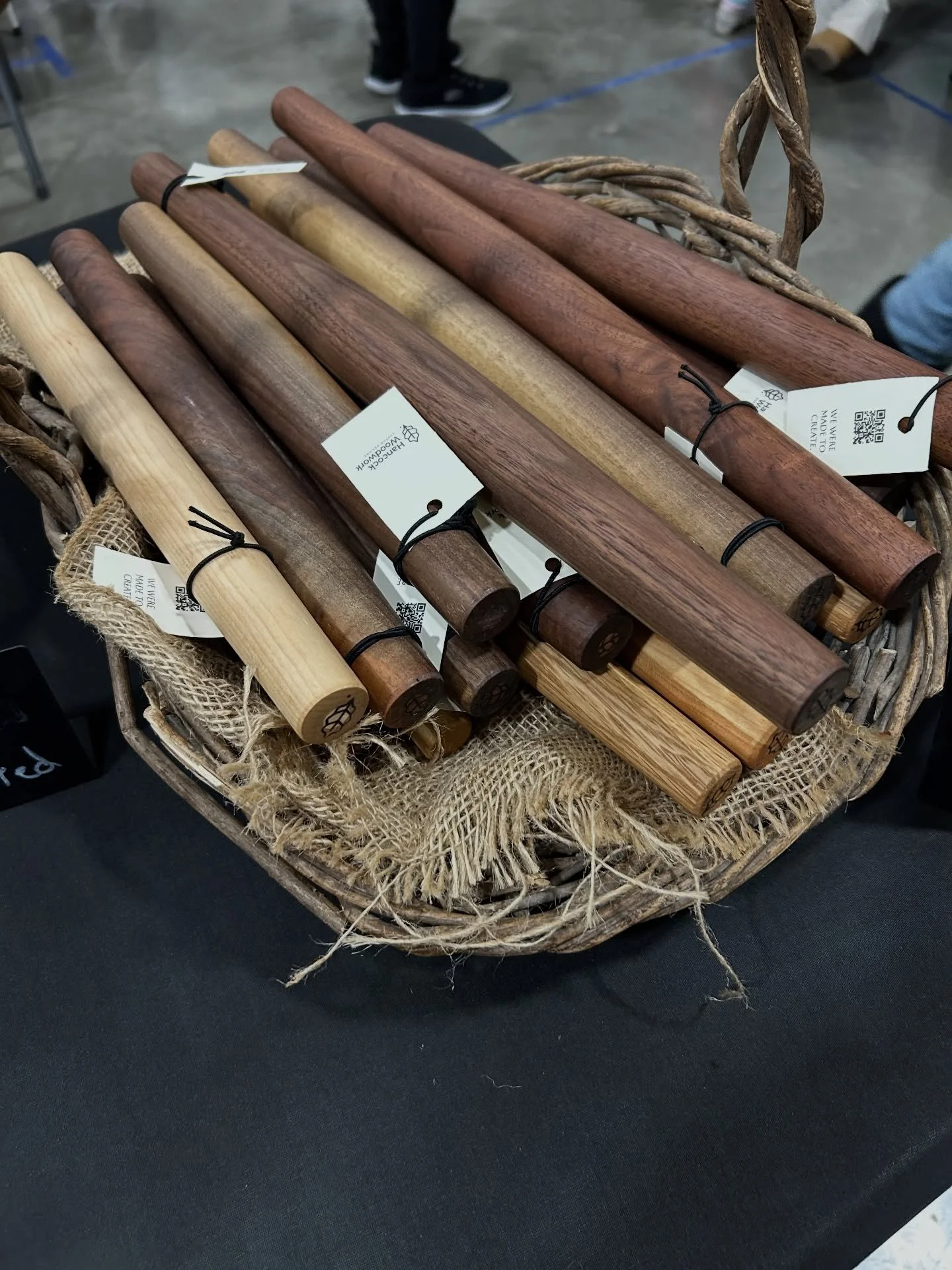 Setup at Milo, IA Christmas vendor fair! 
Big thanks goes to my wife Whitney for designing and making these great tags for my items, they are looking amazing!