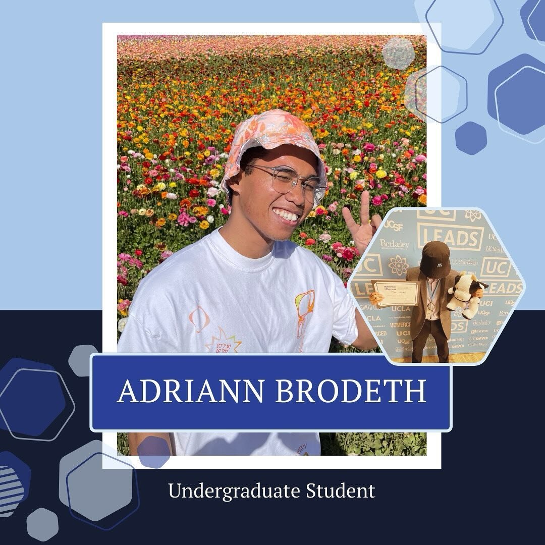 The very first undergraduate spotlight!! Adriann likes to listen to music and a big fan of sports. In his free time, he likes to watch TV shows, hang out with friends, and try out new things.