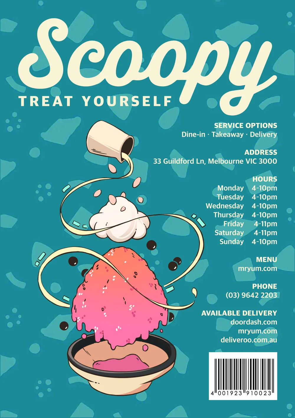Scoopy Milk Bar Customer Guidebook — BronzWyng Design