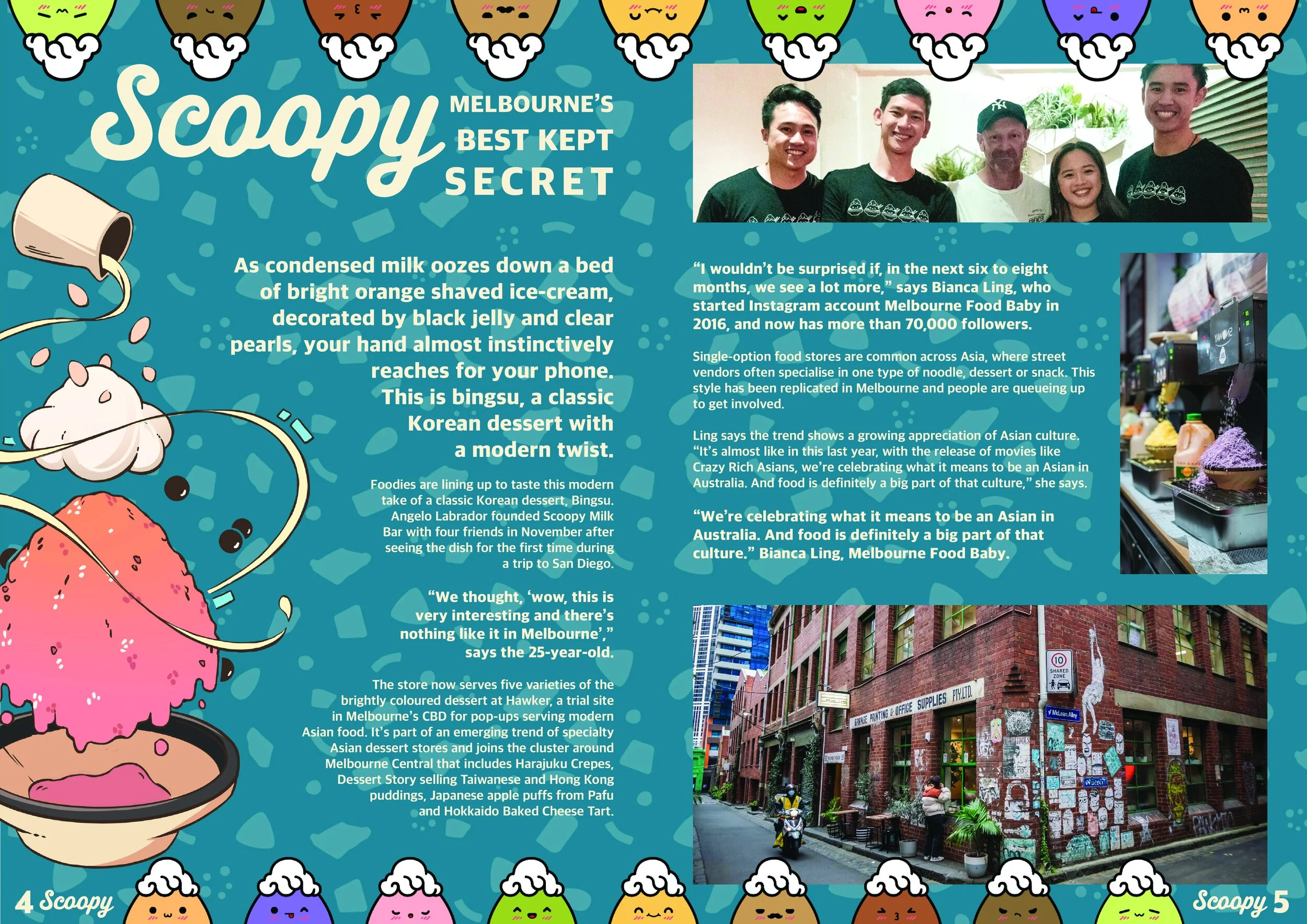 Scoopy Milk Bar Customer Guidebook — BronzWyng Design