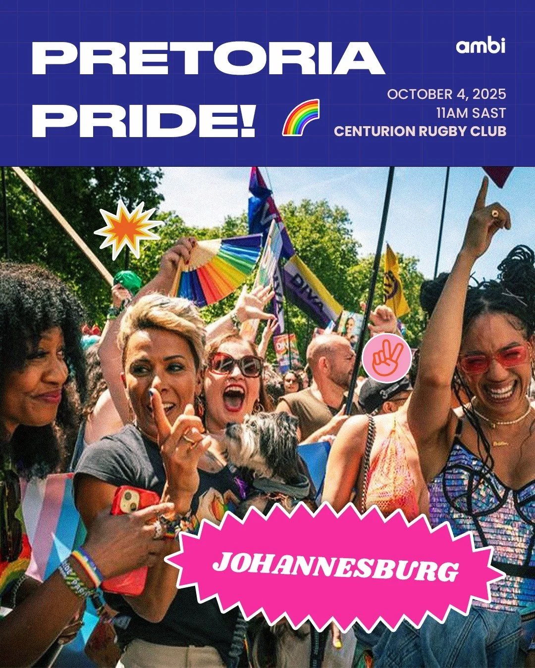 Join amBi Johannesburg for Pretoria Pride! 🏳️&zwj;🌈
RSVP with the link in bio