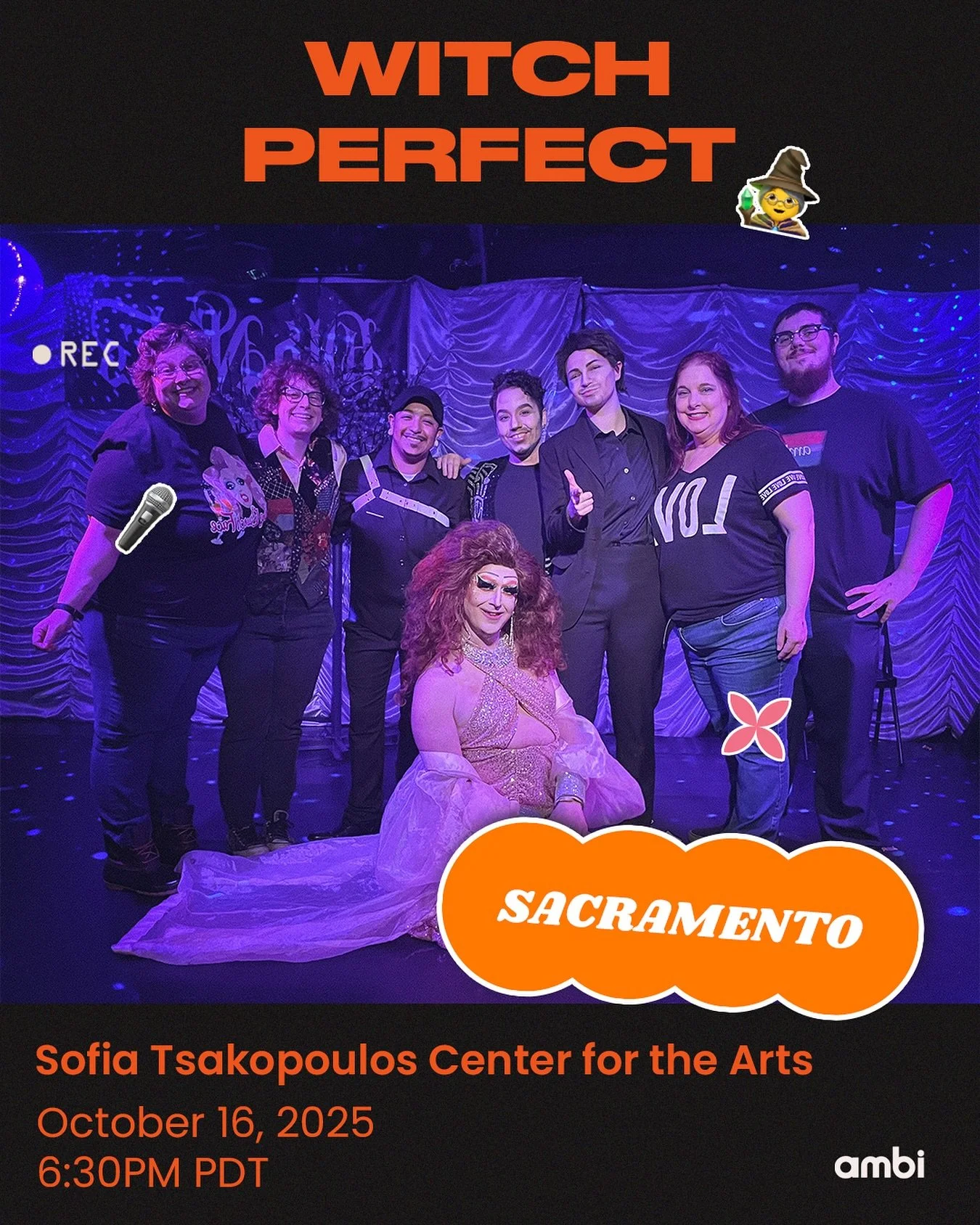 🧹 Summon your coven to experience a live drag version of Hocus Pocus with #amBiSacto 🧙&zwj; Join with the link in our bio!
