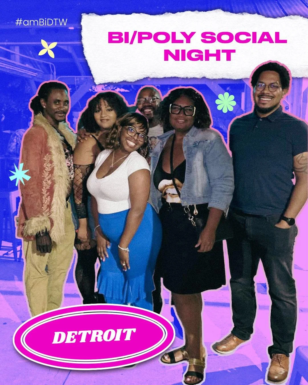 amBi Detroit got nice and social at the bi/poly night! 🌈 #amBiDT