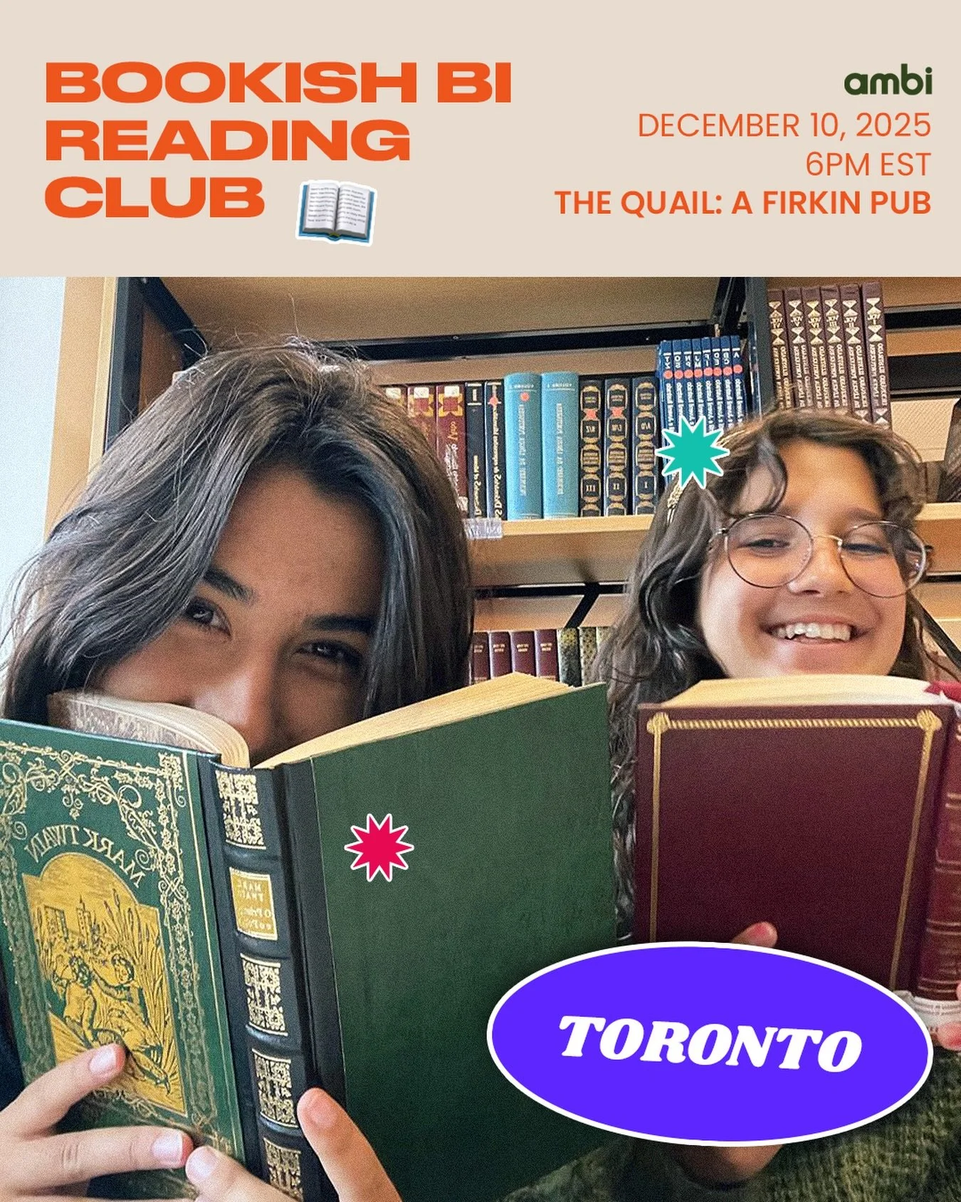 Come for the books, stay for the vibes. Join amBi Toronto for their Bookish Bi Reading Club! #amBiTO 📚 Use the link in our bio. | @ambitoronto