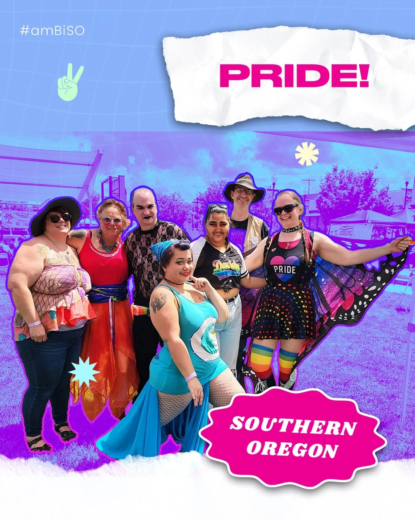 Southern Oregon&rsquo;s bi crew turned Pride into a whole vibe. #amBiSO 🌈