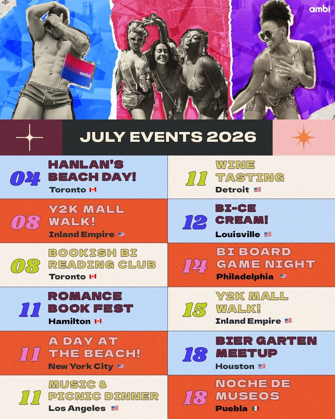 Holy Hot Cakes ~ July is locked and loaded with events!