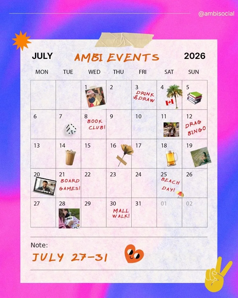 New week, new ways to connect. 💜 Here&rsquo;s what&rsquo;s happening July 27 to 31!