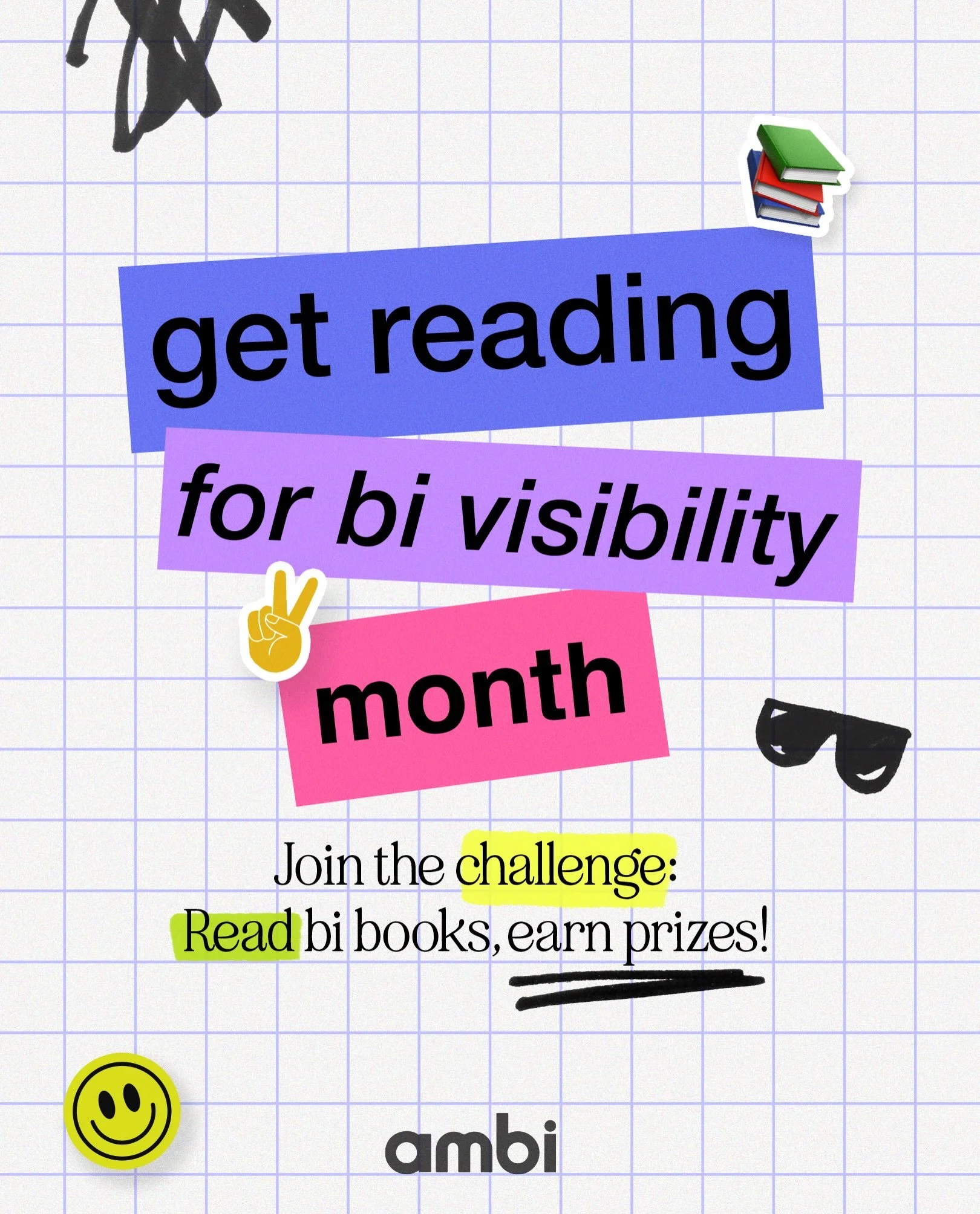 Celebrate Bi Visibility Month one page at a time! 📚
Join our September reading challenge, explore books by and about bi folks, and earn prizes as you read. Swipe to find out more (and how to participate!) 
💜🩷💙