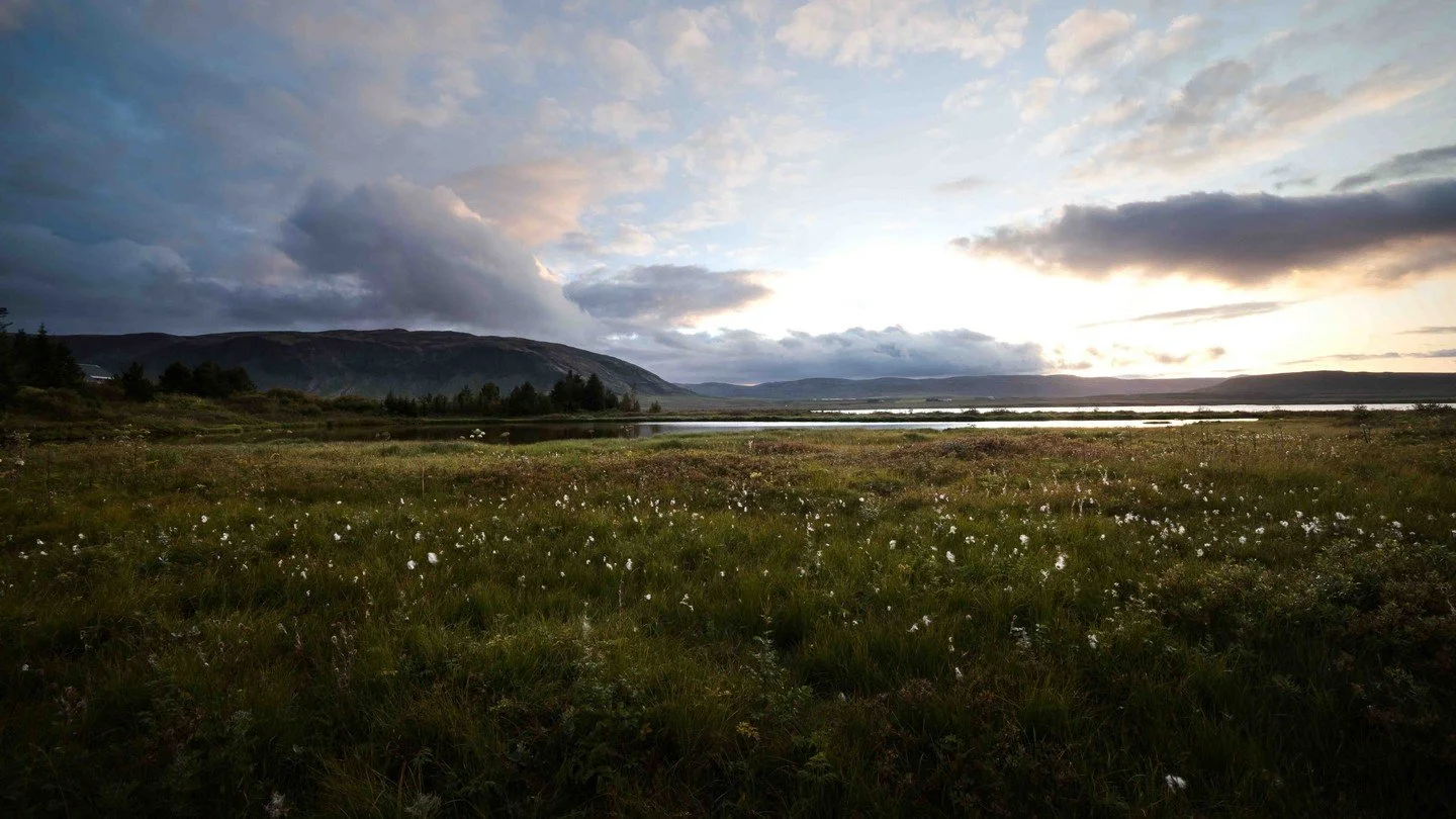 Last light and night in Iceland.
