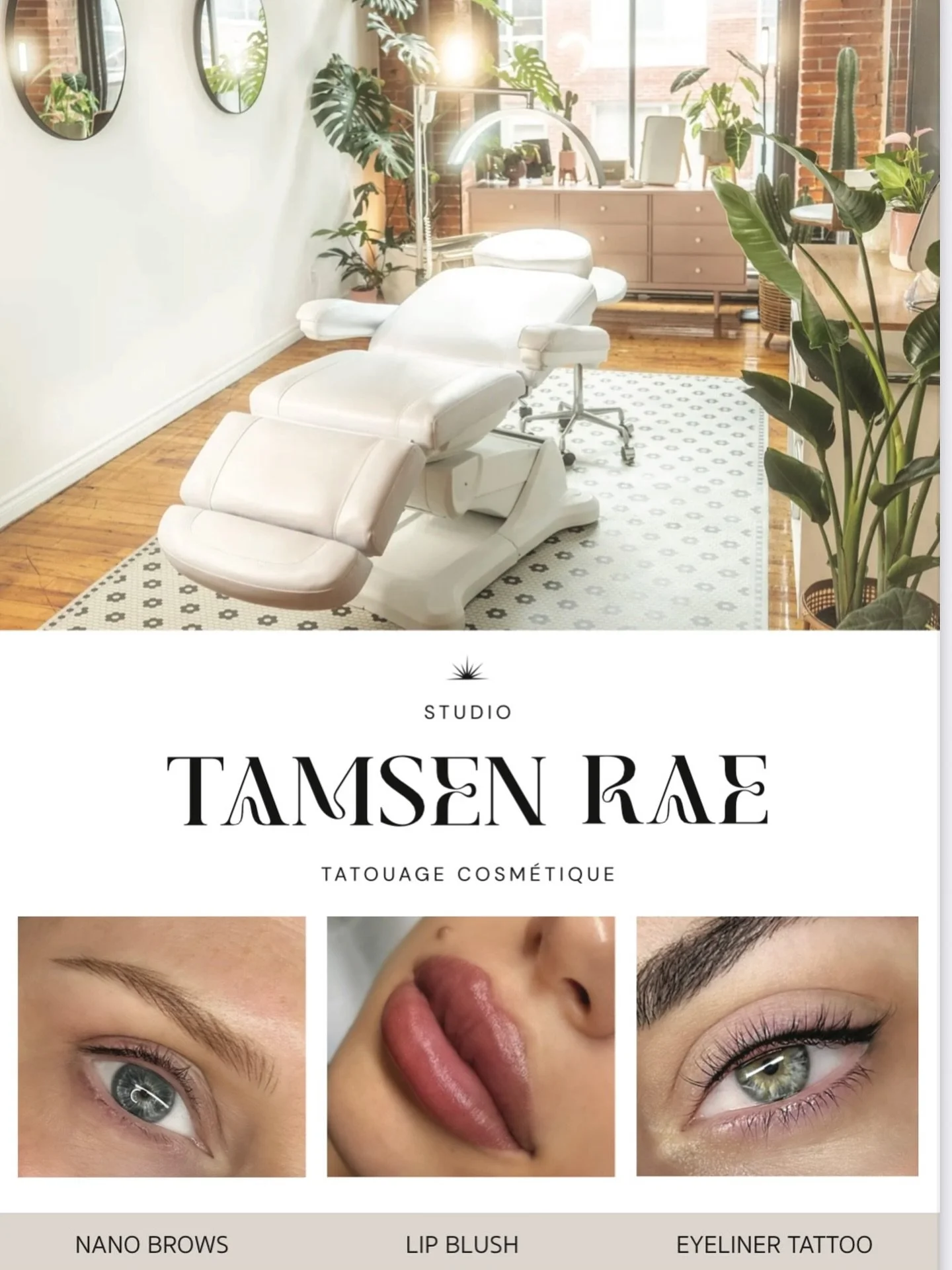 Studio Tamsen Rae is a private cosmetic tattoo studio specializing in natural, customized beauty enhancements - designed to simplify and elevate your daily routine. 
Book your appointment today at www.studiotamsenrae.com