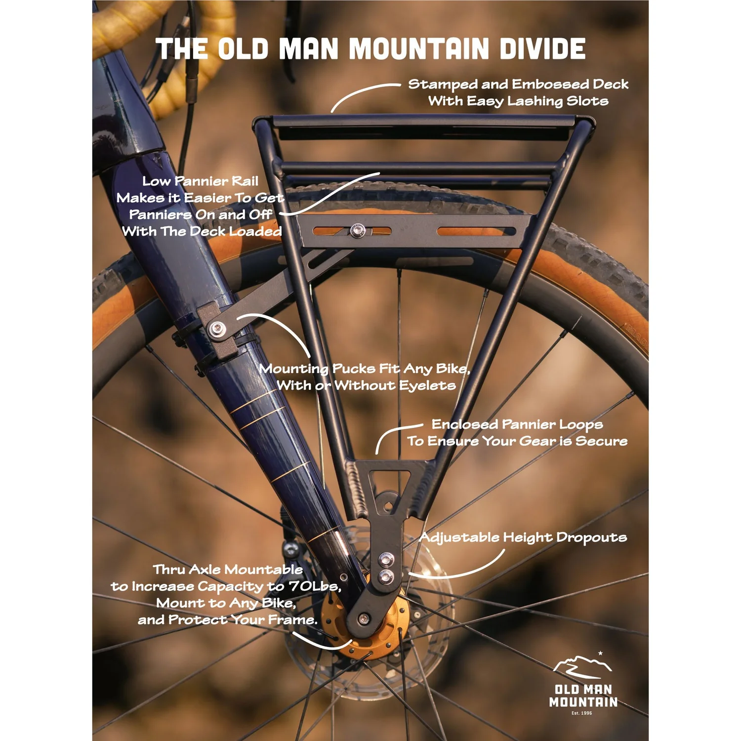 Old Man Mountain Divide Rack — Switzerland Trail Bikepacking Supply