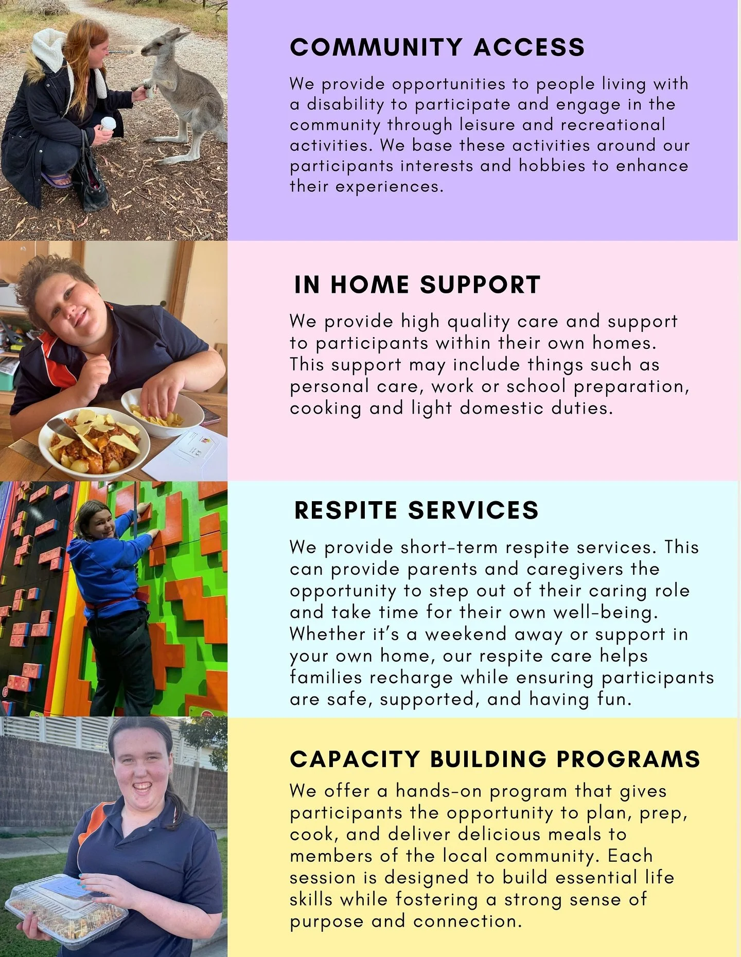 ‼️ We are accepting NEW participants. ‼️ 

Our team at sensory stuff are experienced, compassionate, kind and provide nothing short of high quality support and care. 

If you would like to see more about our services or team please head to www.sensor