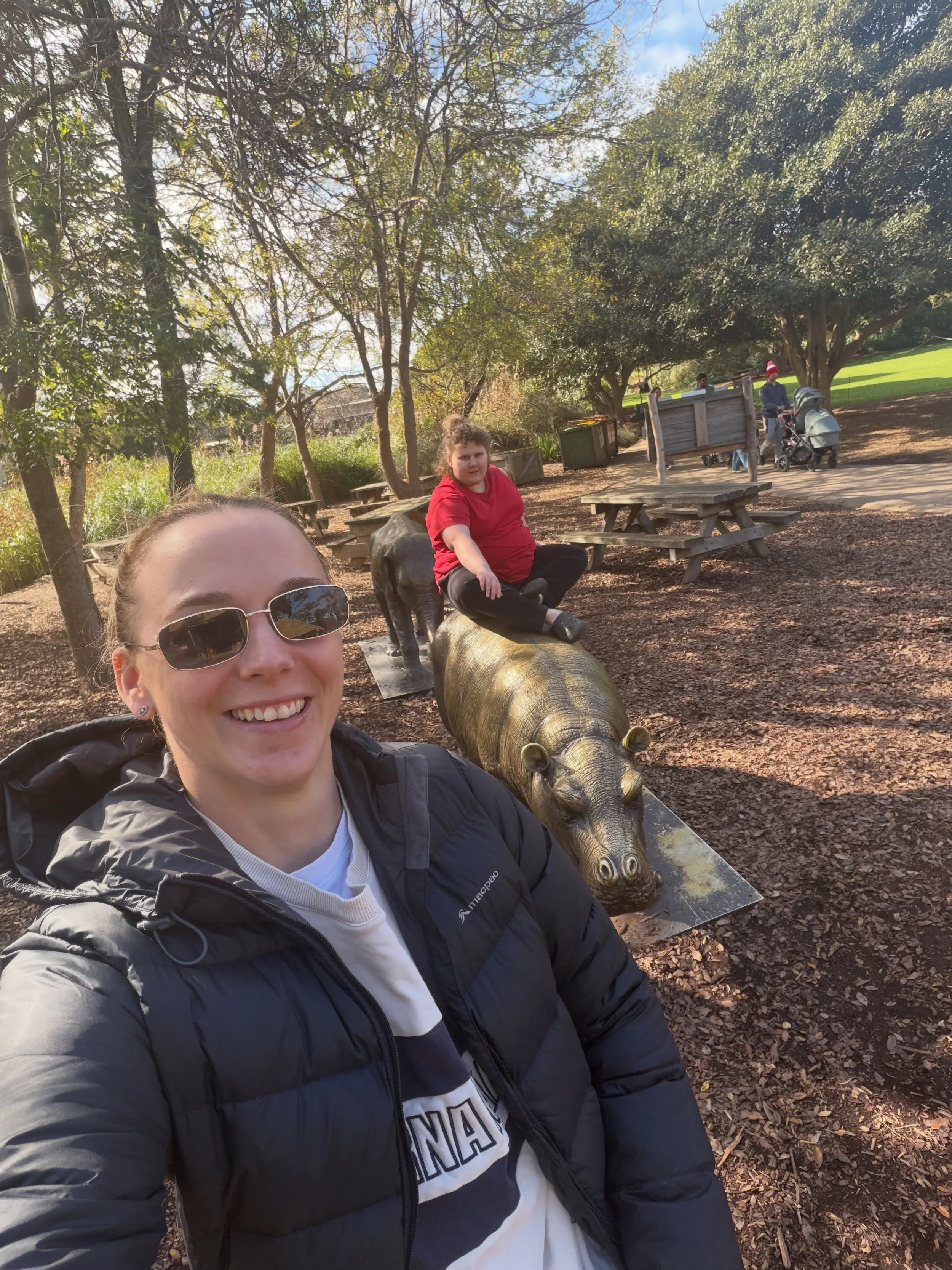 Our lovely participant enjoyed a delicious lunch before heading off to Werribee Open Range Zoo for a day of exploring, animals and plenty of smiles. This day out was made even more special as she was supported by one of her favourite support worker&r