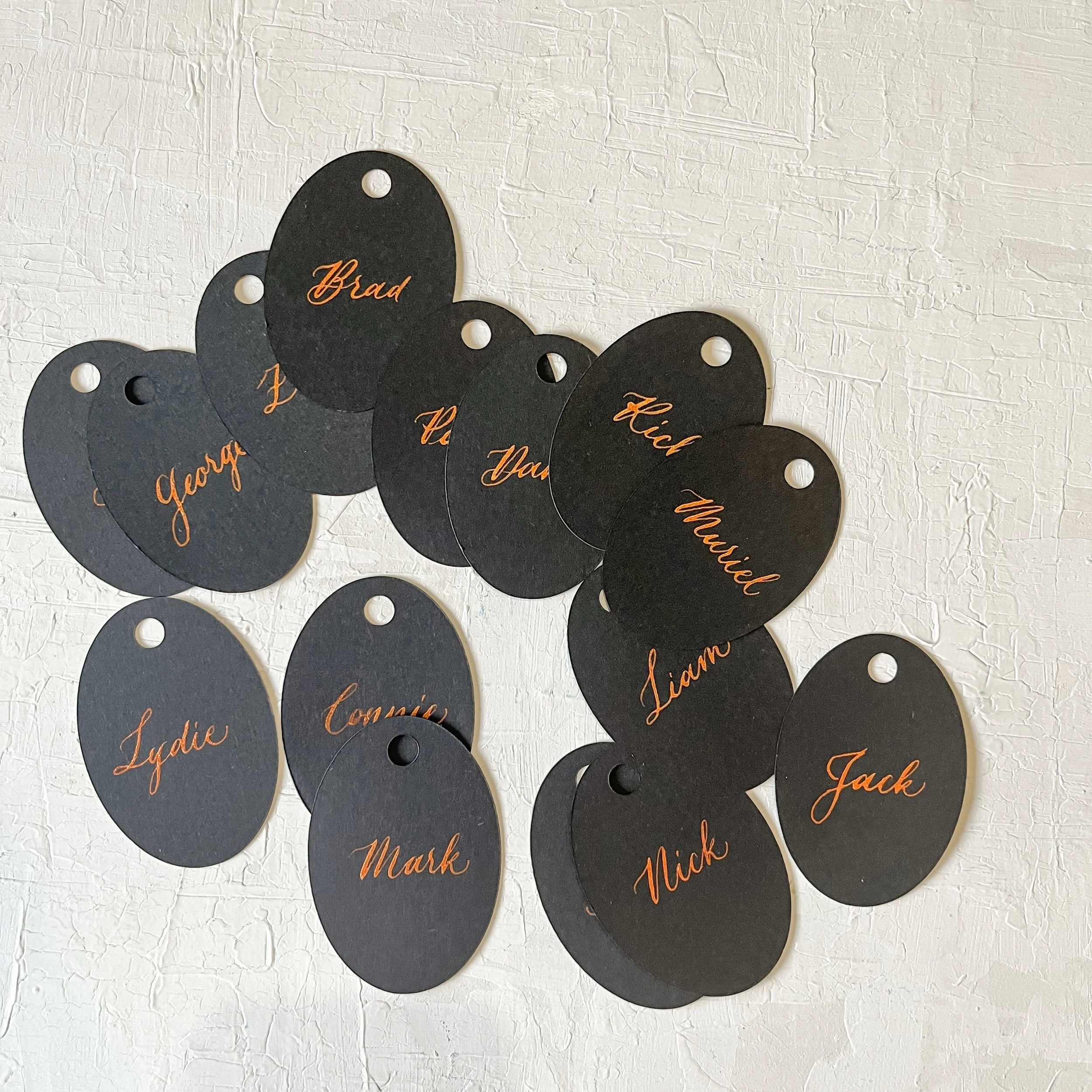 place-card-gift-tag-black-paper-gold-calligraphy-kristie-onasis-calligraphy-studio-perth