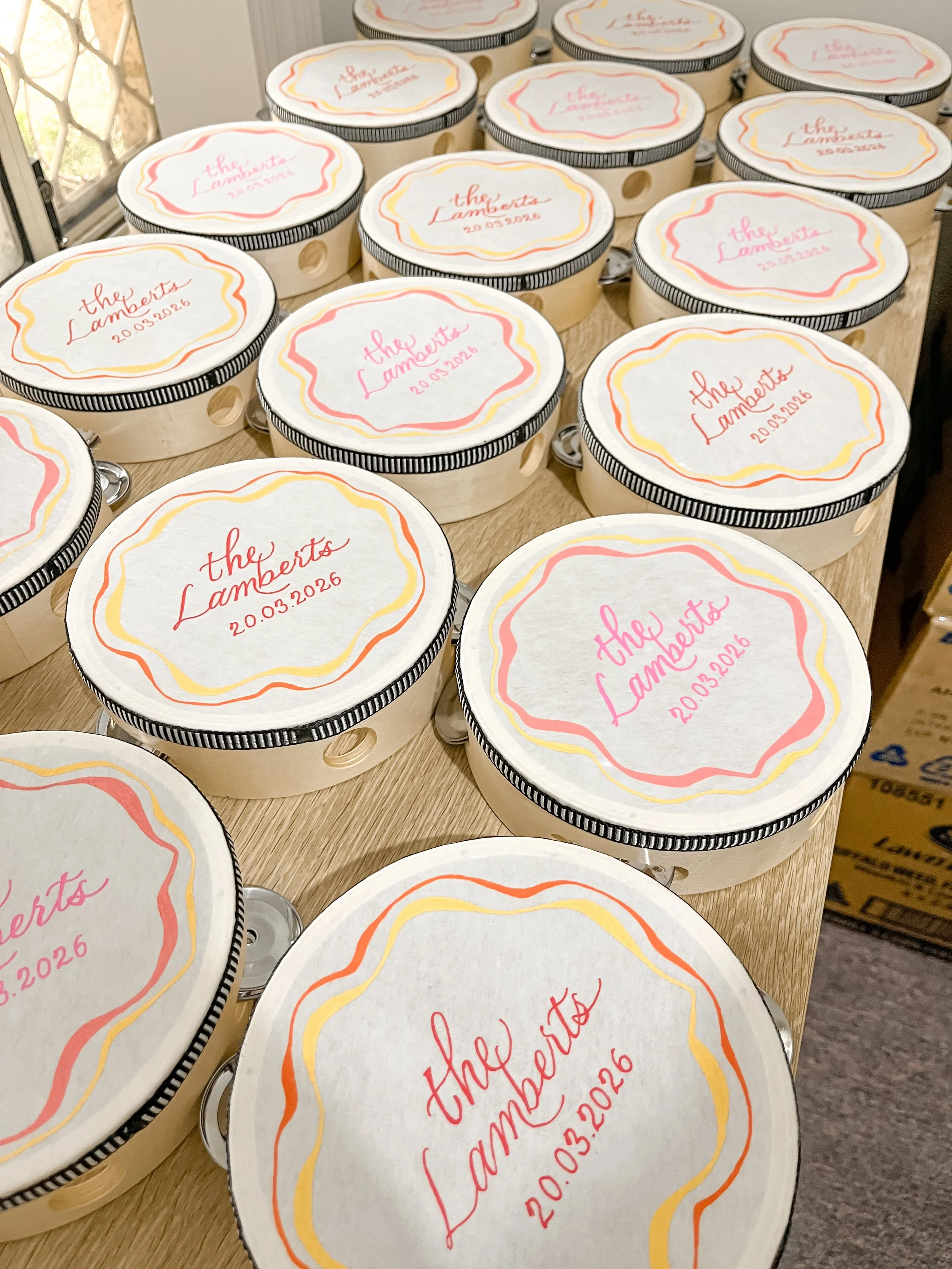 Personalised Wedding Tambourines
