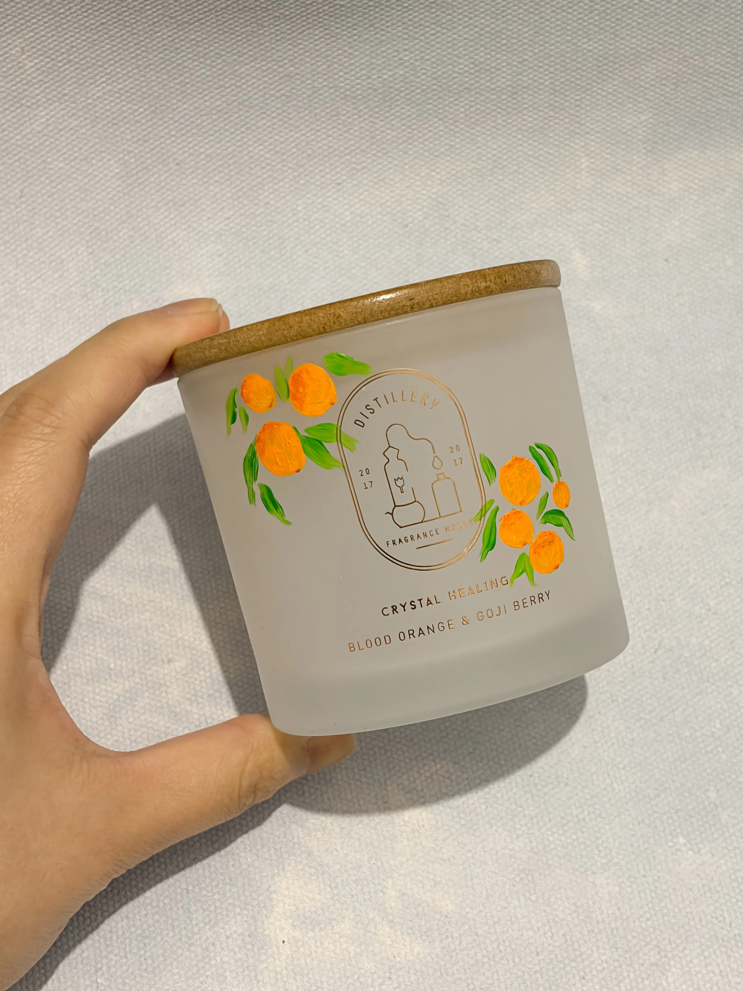 Bottle Painting on Candle