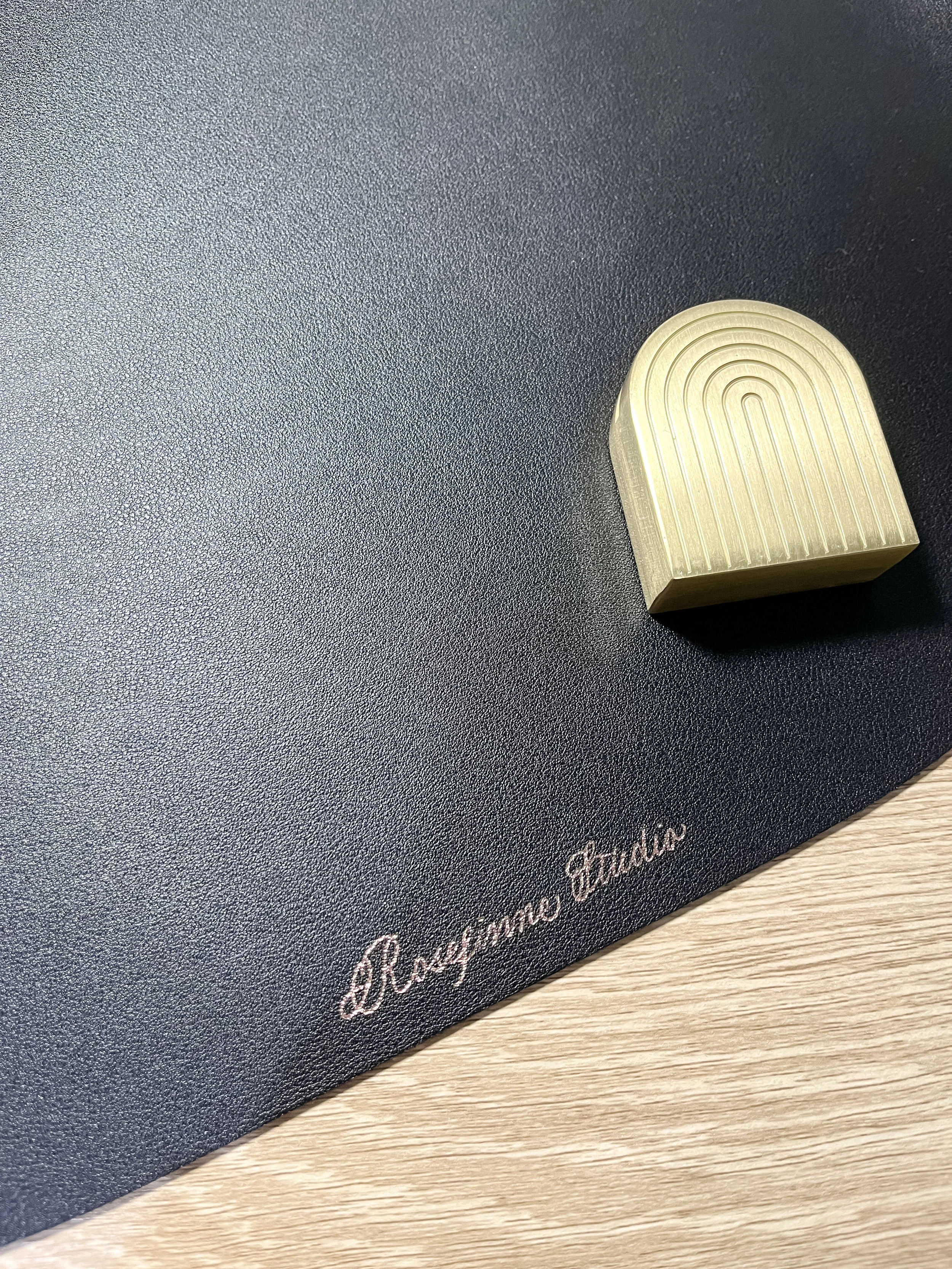 gold-foil-personalisation-black-mat-leather-kristie-onasis-calligraphy-studio-perth-australia