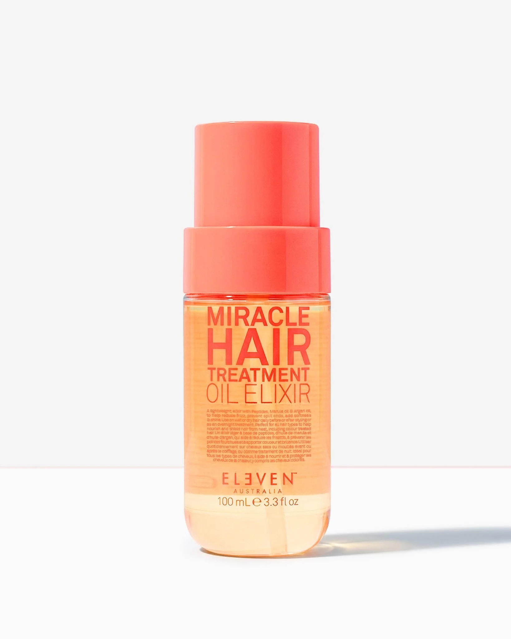 NIEUW! MIRACLE HAIR TREATMENT OIL ELIXIR ✨

Een lichtgewicht, high-performance haarolie met peptiden, marula &amp; arganolie. Gebruik dagelijks op nat of droog haar of als overnight treatment. Met slechts enkele druppels sterker, gezonder en glanzend