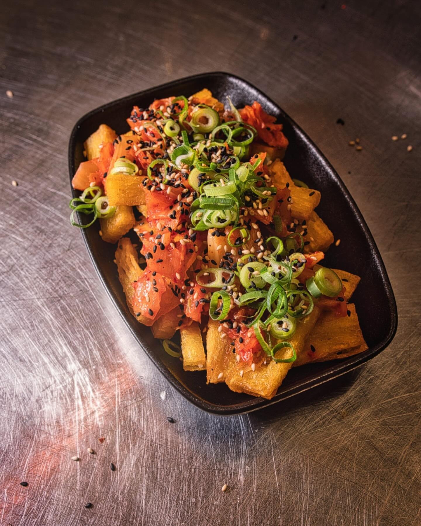 Need some loaded fries to cure your weekend hangover!? 

Well, how about an upgrade!? Our signature 24-hour potatoes topped with homemade kimchi, homemade kimchi mayo and spring onion. The ultimate comfort snack!

#loadedfries 
#snack 
#amsterdamfood