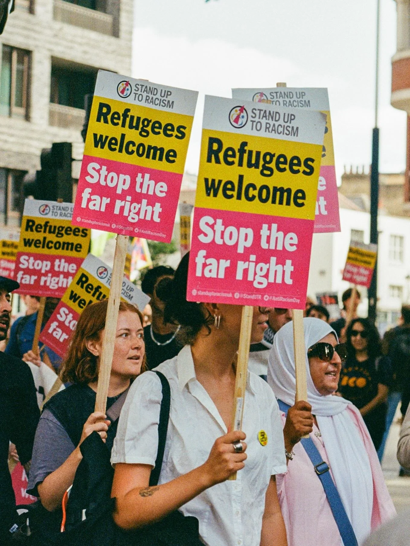 563. &ldquo;Nationalism is racism disguised as patriotism.&rdquo; / &ldquo;Teach real British colonial history to all children, politicians and journalists.&rdquo; / &ldquo;Immigrants welcome here.&rdquo; / &ldquo;Love will prevail, the far right wil