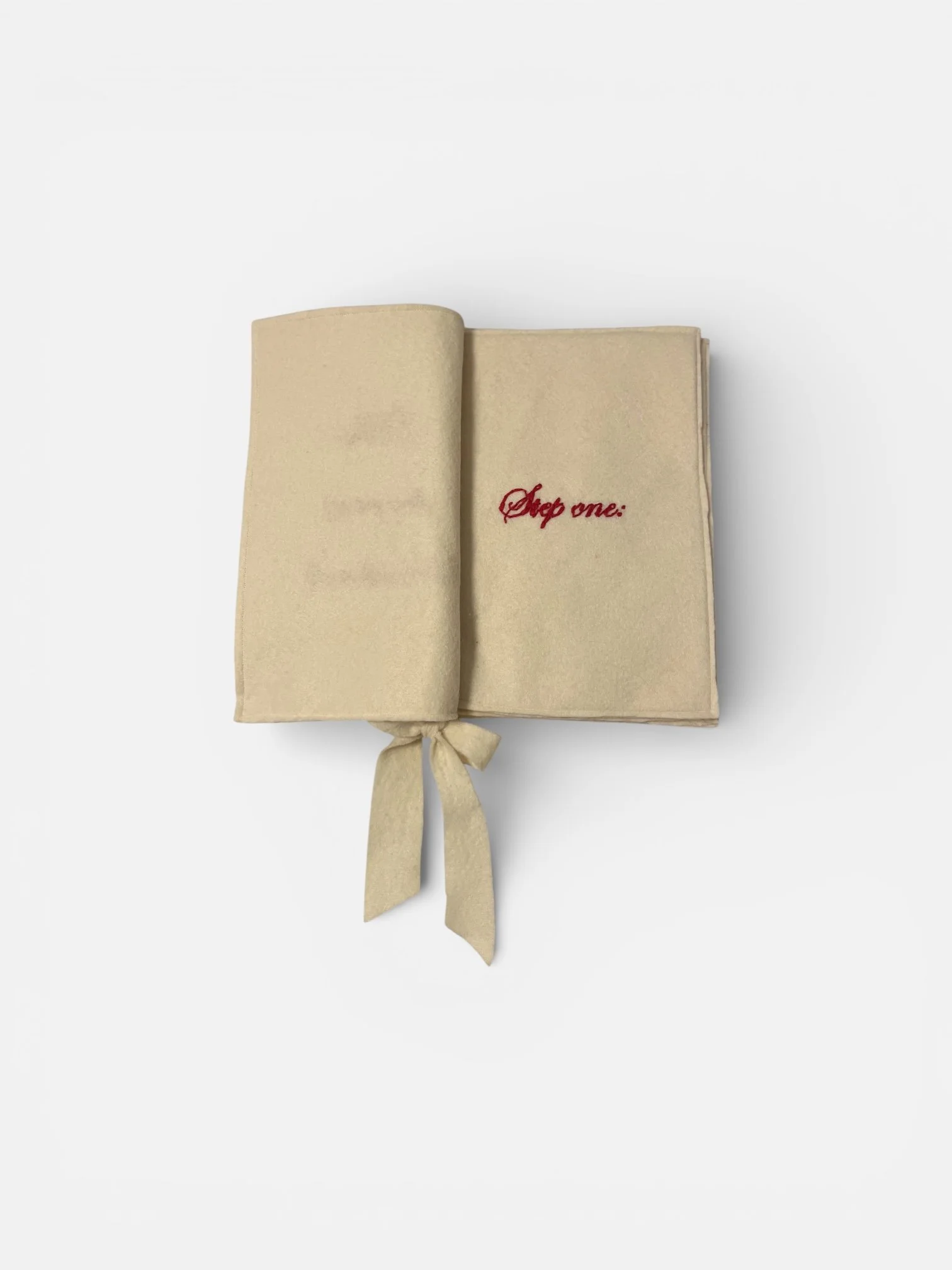 How to avoid heartbreak, 2026 
felt, cotton thread, ribbon
41x21x1.5cm