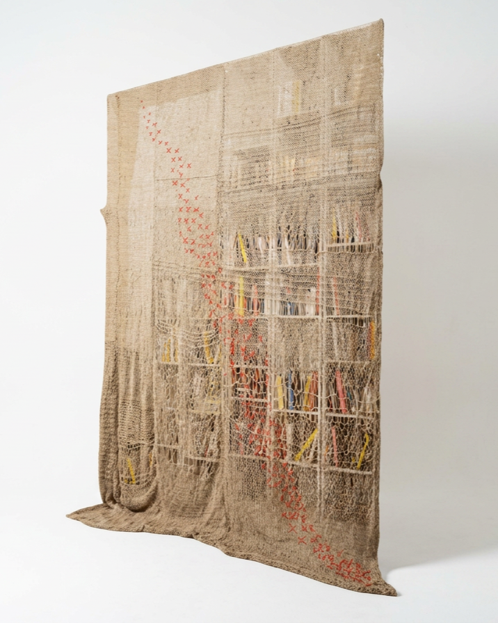 While Penelope was waiting, 2021, Rope, wool, 3.70x2.90cm