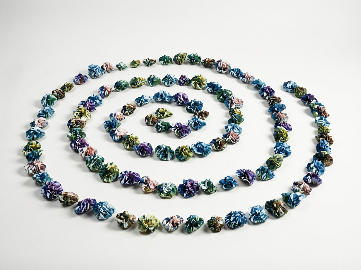 Money Doesn't Grow On Grass #2, 2019, Printed paper, thread, Dimensions Variable
