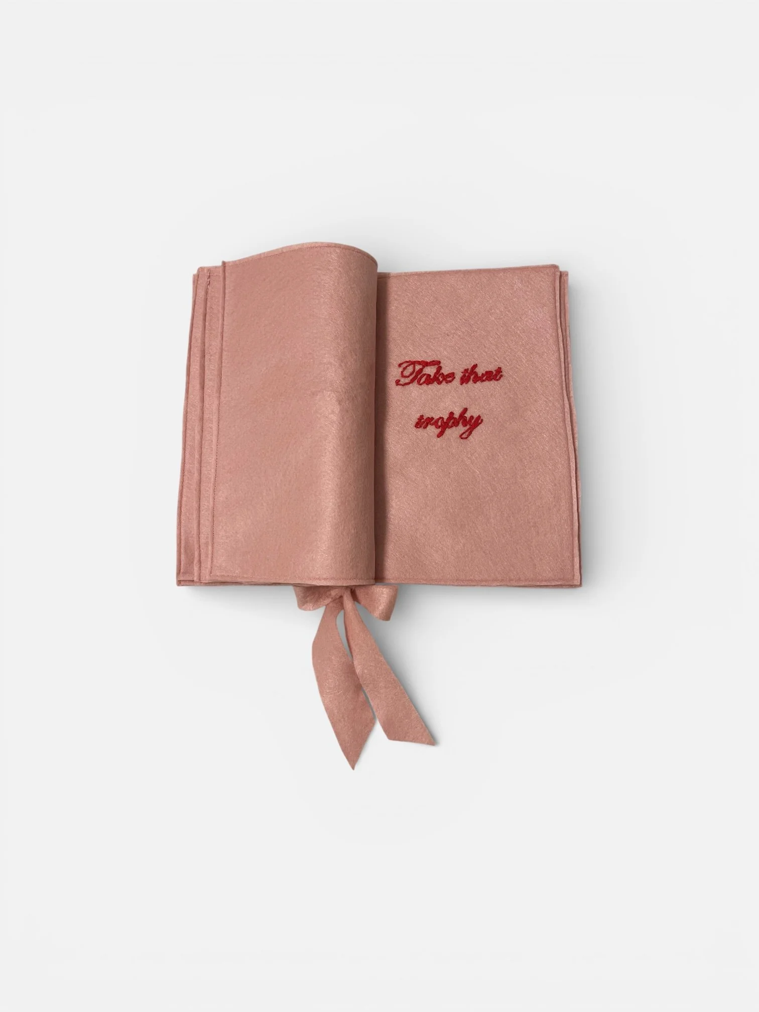 How to heal from a broken heart, 2026 
felt, cotton thread, ribbon
41x21x1.5cm