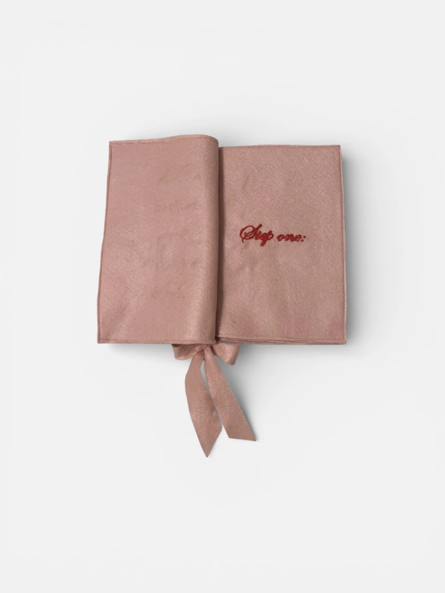 How to heal from a broken heart, 2026 
felt, cotton thread, ribbon
41x21x1.5cm