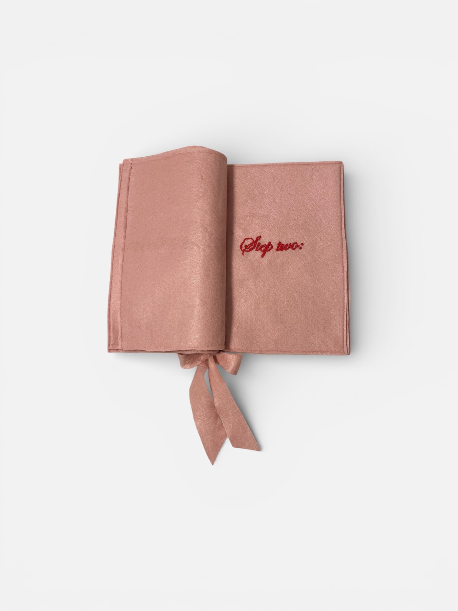How to heal from a broken heart, 2026 
felt, cotton thread, ribbon
41x21x1.5cm
