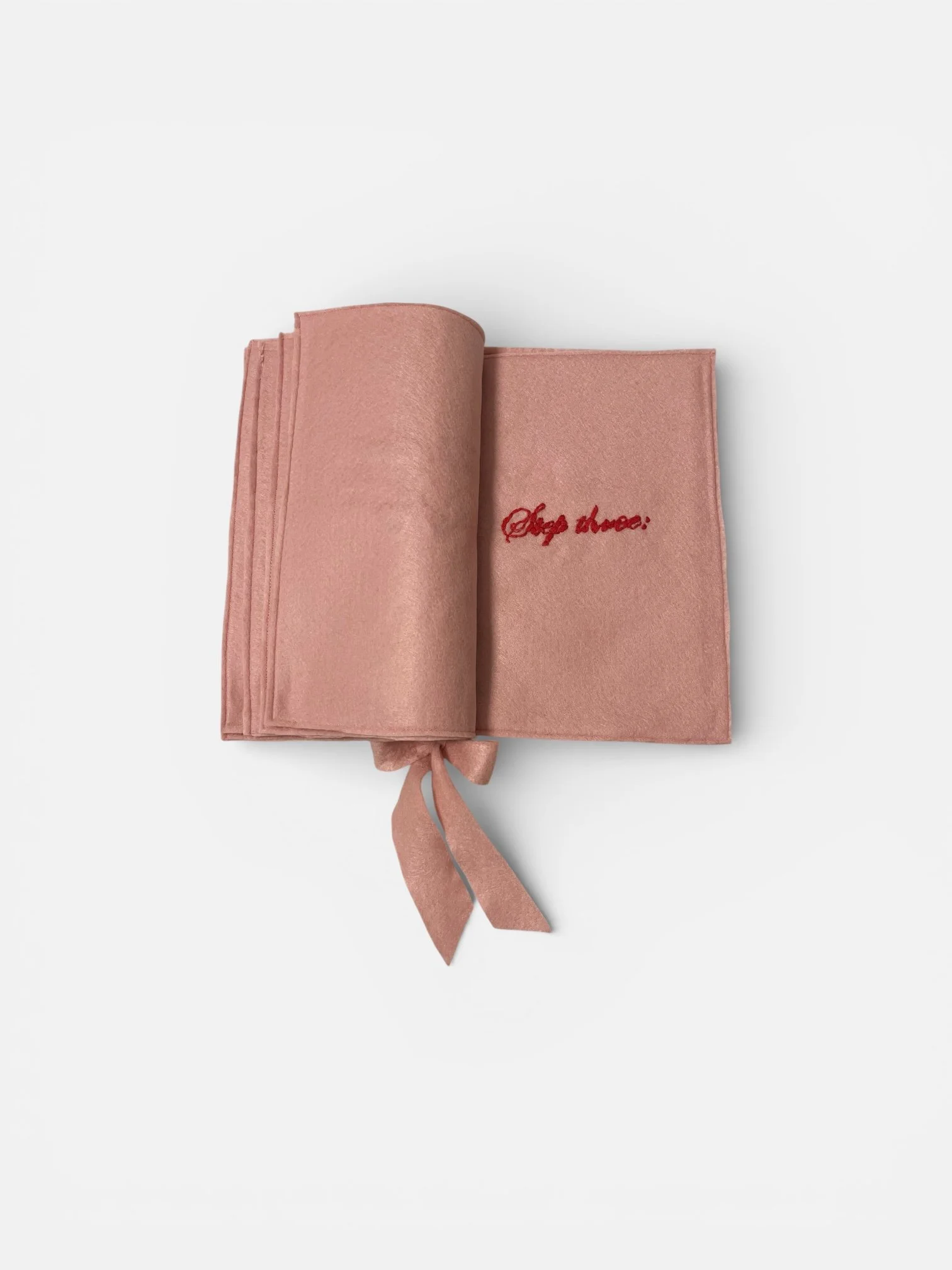 How to heal from a broken heart, 2026 
felt, cotton thread, ribbon
41x21x1.5cm