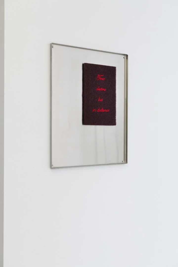 True desire, 2025
abrasive pad, cotton thread, stainless steel,43x35x1.5 cm