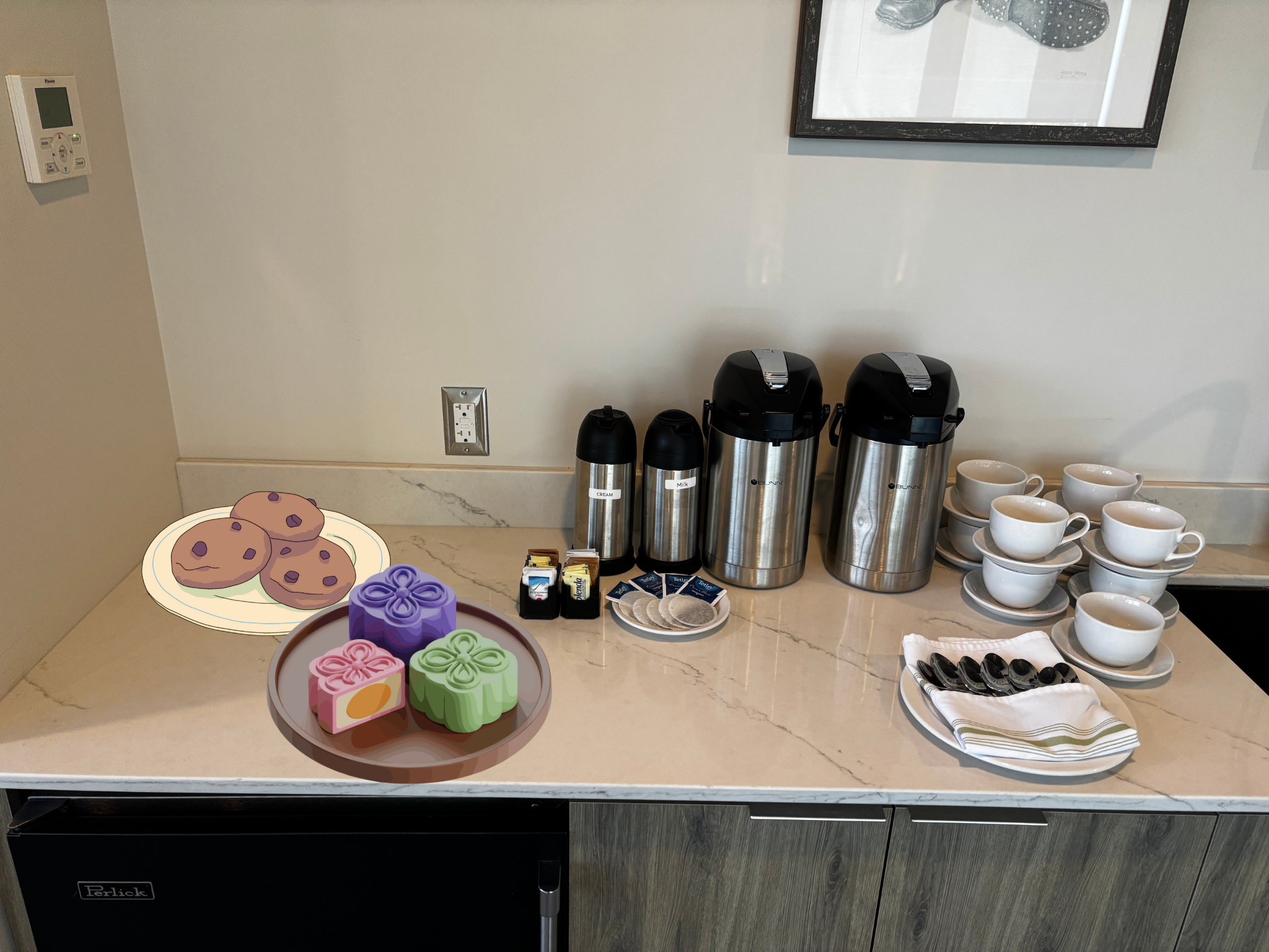 Coffee break with cookie/pastries.