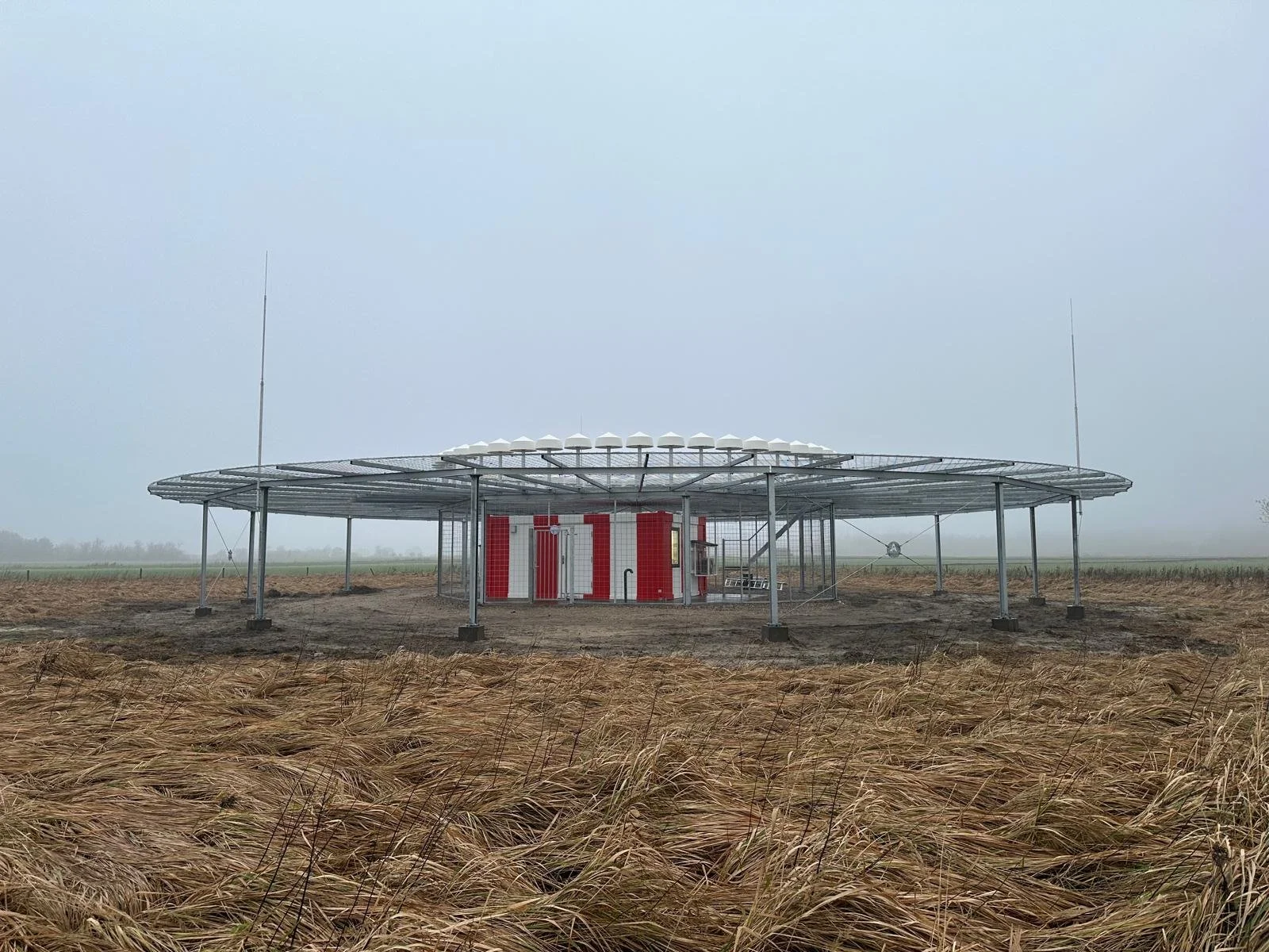 DVOR Counterpoise and DVOR Equipment Shelter installed in Denmark.