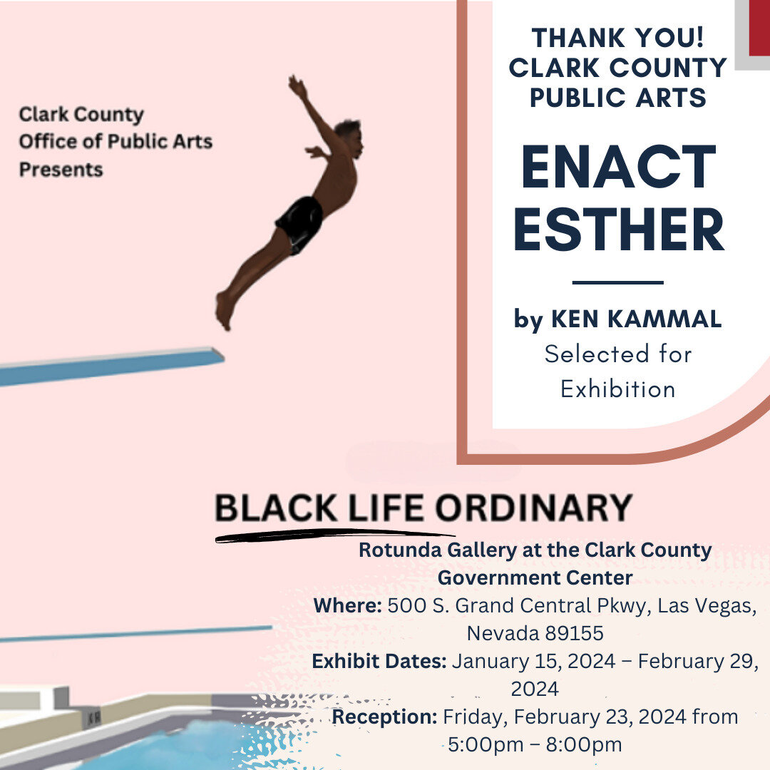 THANK YOU!!! Clark County Public Arts 🎨 for selecting my Artwork &quot;ENACT ESTHER&quot; for The BLACK LIFE ORIDINARY Art Exhibition 🎨 ... I look forward to sharing the theme and the thought process behind the art piece, which is Conscious Contemp
