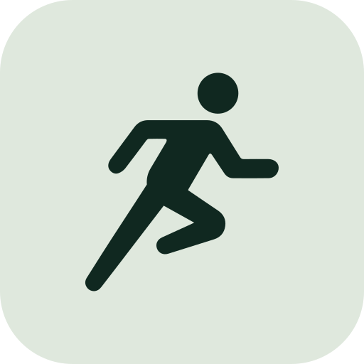 Icon of a person running
