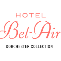 Hotel Bel-Air Dorchester Collection logo in coral and black text