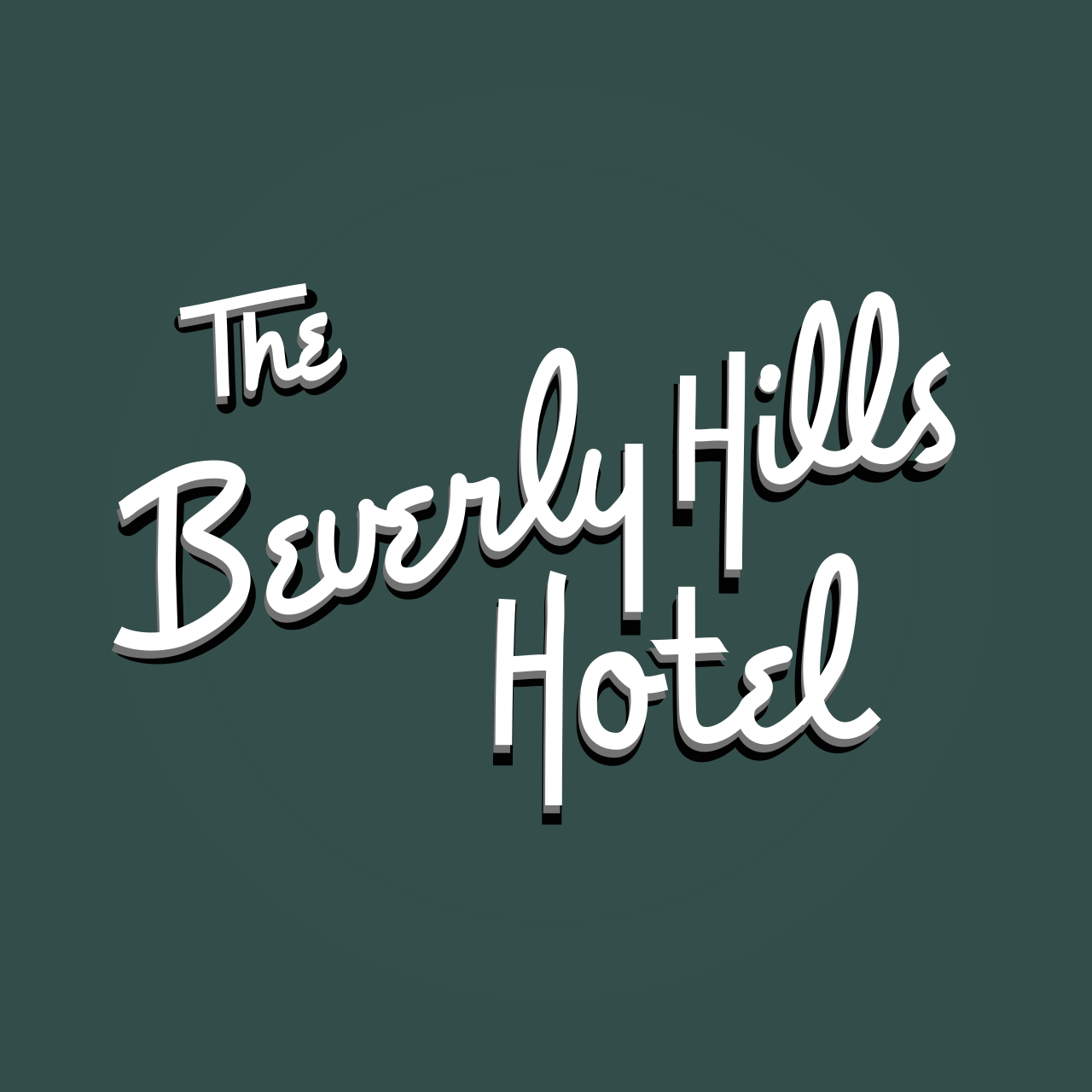 Text that reads "The Burbury Hills Hotel" in stylized 3D lettering on a dark background.