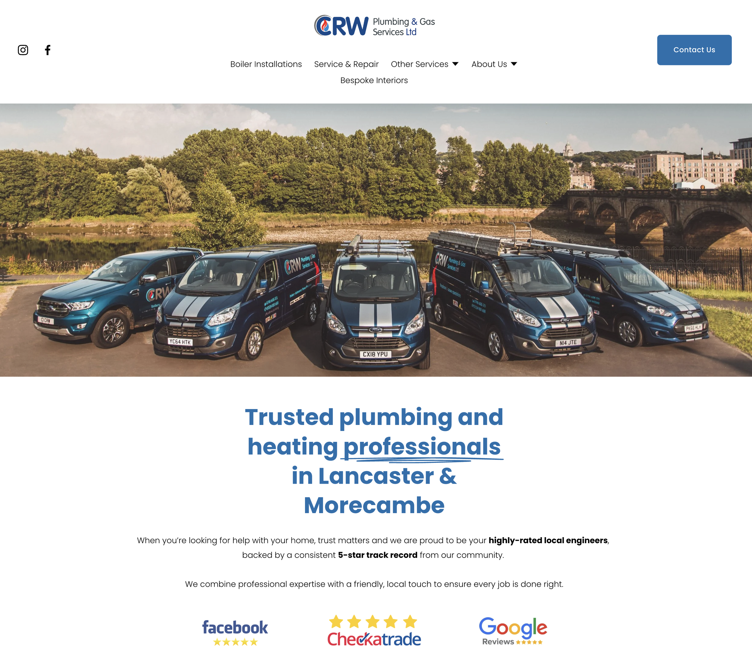 CRW Plumbing and Gas Services providing plumbing and heating services in Lancaster and Morecambe