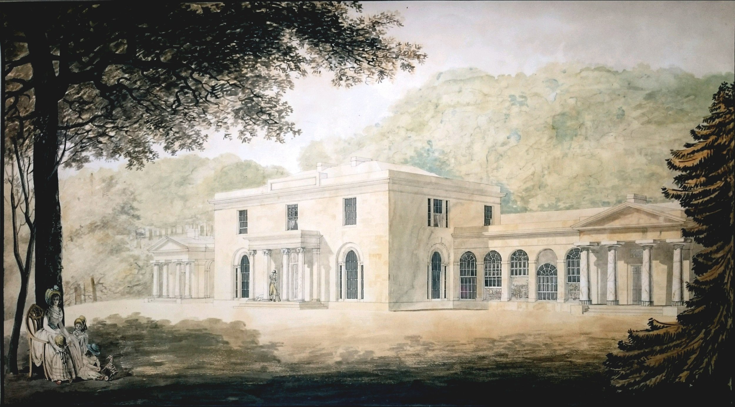 Latrobe perspective drawing of Hammerwood - Ashdown central block.JPG