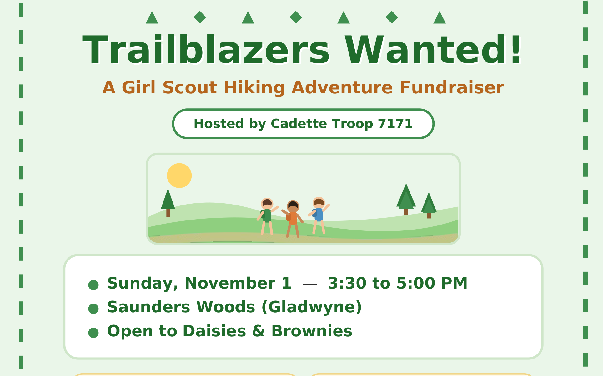 Trailblazers Wanted! A Girl Scout Hiking Adventure Fundraiser
