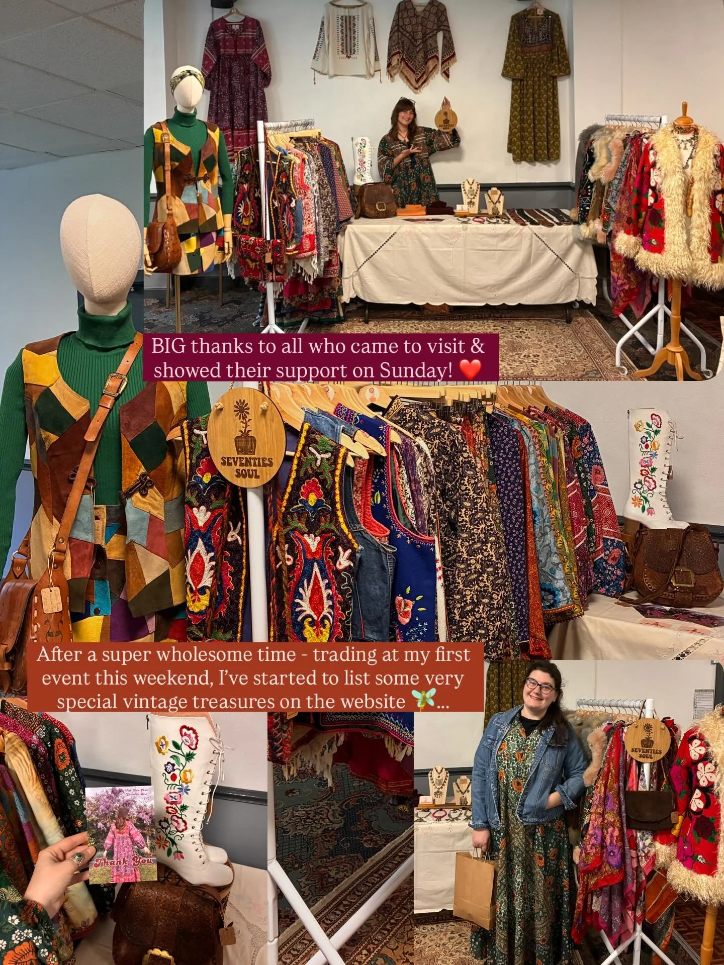 Huge thanks to all the lovely lovelies who came to visit me at my first event on Sunday. And big thanks to Michelle at @so.retro.events for having me - what a wholesome day meeting all the talented traders 🧚✨

I&rsquo;ve been a busy bee 🐝 sorting t