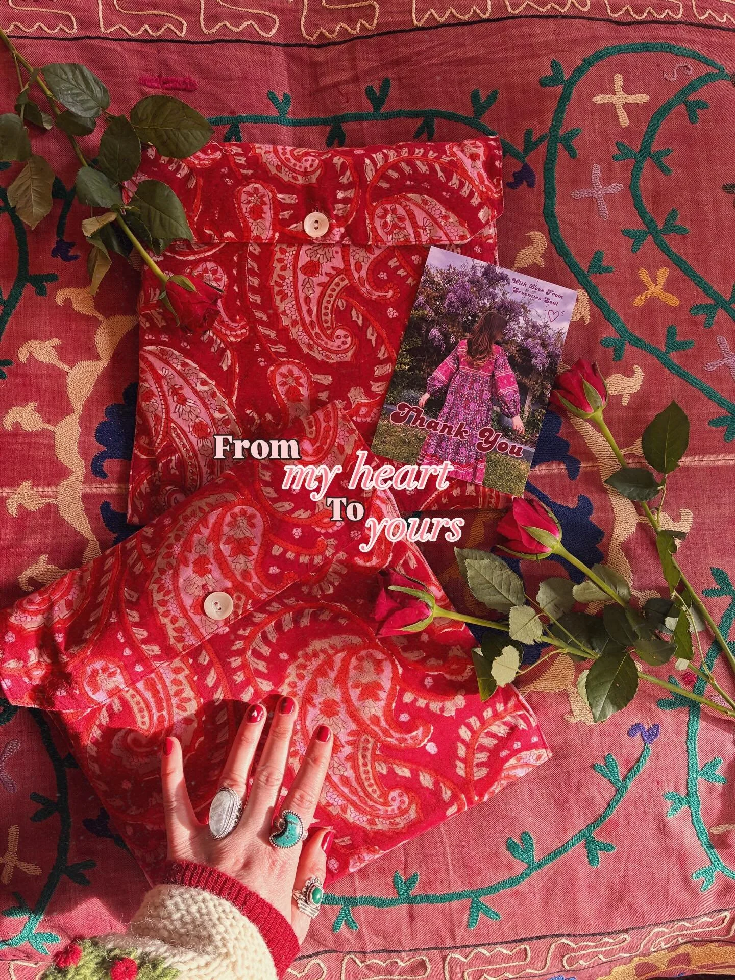 20% off with code: LOVE ~ Ends Sunday 💌

Celebrating this day of LOVE ~ giving thanks &amp; gratitude to all of YOU ~ my wonderful customers who make this lil business of mine possible 🥀

From my heart to yours &hearts;️ 🏹 🌹
Nat xxx

@seventies.s