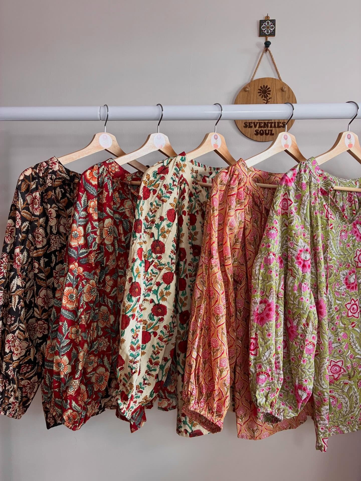 Florals? For Spring? Groundbreaking! 💐
Shop our Blossom Blouse online now

🌷 100% Cotton
🌻 Naturally Dyed
🥀 Hand Block Printed
🌹 Small Batch | Slow Fashion 

10% off your first order with discount code: SOUL
🌼 www.seventiessoul.co.uk 🌼