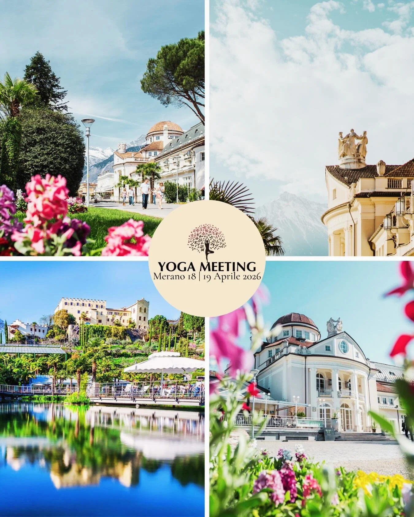 &bull;Yoga Meeting Merano torna!&bull;
La 14&ordf; edizione si svolger&agrave; il 18&ndash;19 Aprile 2026 nello splendido scenario del Trentino Alto Adige e sar&agrave; dedicata al tema Healing Harmony.

Due giorni di pratiche, incontri ed esperienze