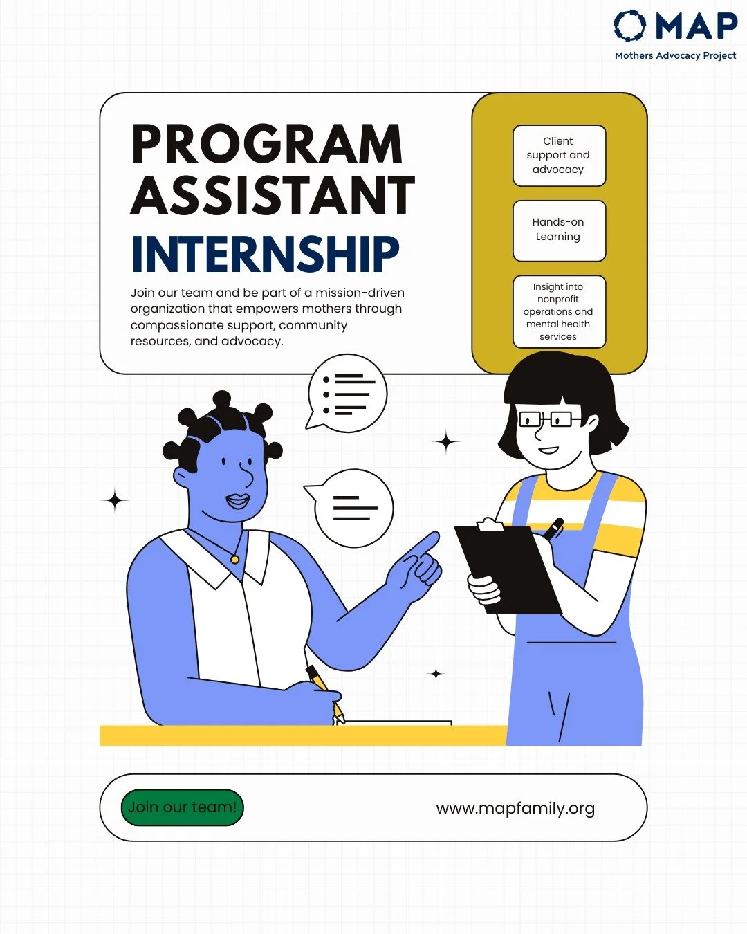 Are you passionate about mental health, advocacy, and making a real difference in the lives of mothers and families? 👀

This is a great opportunity for students, recent graduates or anyone interested in mental health, social work, nonprofit leadersh